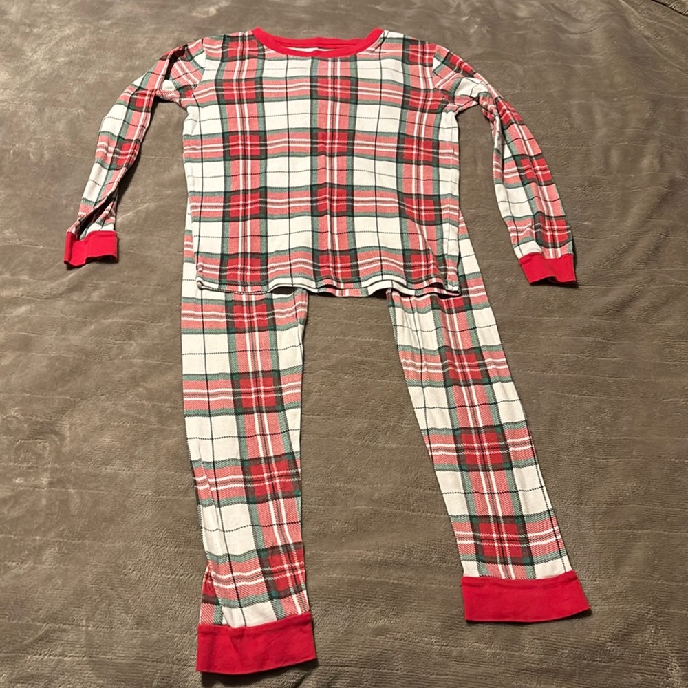 Carters Size 12 Fitted Cotton Plaid Pajama Set